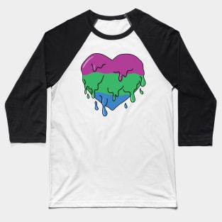 Melting polysexual heart Baseball T-Shirt